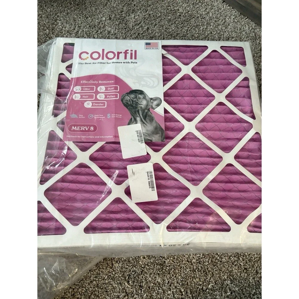 Air Filter MERV 8 Pets Deodorizing HVAC System Pet Hair Removal 6 Pack New